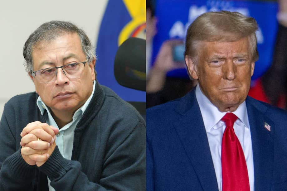 Presidente Gustavo Petro y candidato a la Presidencia de los Estados Unidos Donald Trump.